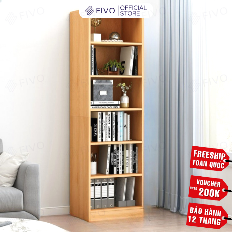 Ảnh Kệ Sách Đứng Thông Minh FIVO Mẫu FB70, Tấm Lưng Chắc Chắn, Tặng Phụ Kiện Lắp Ráp (40x24x179cm) 1