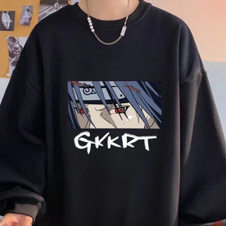 Áo sweater unisex cổ tròn dáng rộng in họa tiết anime thời trang mùa thu giản dị dành cho nam và nữ