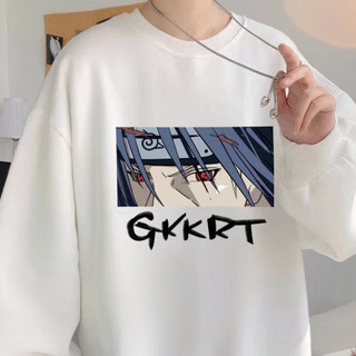 Áo sweater unisex cổ tròn dáng rộng in họa tiết anime thời trang mùa thu giản dị dành cho nam và nữ