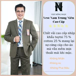 Com Lê Trung Niên cao cấp, Veston Nam Thương Hiệu Hồng Ngọc,Bộ Vest Trung Niên Đường May Tỉ Mỉ Sắc Nét Tặng kèm CavatLụa — ảnh 6