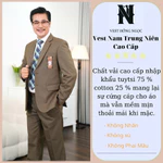 Bộ Vest Nam Trung Niên Cao Cấp Chất Vải Tuýt Si 2 Sợi Dầy Mềm Mịn Nhập Khẩu, Com Lê Trung Niên Thương Hiệu Hồng Ngọc — ảnh 1