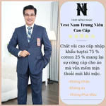 Bộ Vest Nam Trung Niên Cao Cấp Chất Vải Tuýt Si 2 Sợi Dầy Mềm Mịn Nhập Khẩu, Com Lê Trung Niên Thương Hiệu Hồng Ngọc — ảnh 4