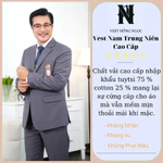 Bộ Vest Nam Trung Niên Cao Cấp Chất Vải Tuýt Si 2 Sợi Dầy Mềm Mịn Nhập Khẩu, Com Lê Trung Niên Thương Hiệu Hồng Ngọc — ảnh 7