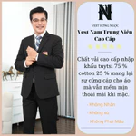 Bộ Vest Nam Trung Niên Cao Cấp Chất Vải Tuýt Si 2 Sợi Dầy Mềm Mịn Nhập Khẩu, Com Lê Trung Niên Thương Hiệu Hồng Ngọc — ảnh 5
