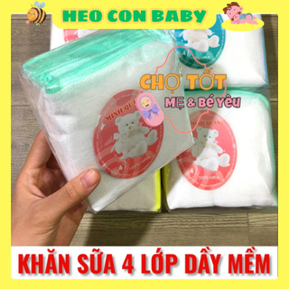 Sét 10 CÁI Khăn Sữa Cho Bé 4 Lớp, Khăn Xô Sữa