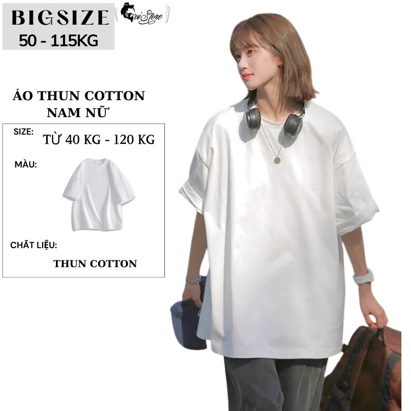 40-120KG Áo Phông Nam Nữ BIGSIZE My Choice Cotton Trơn Tay Ngắn Sói-Wolf Thời Trang - MÃ 12