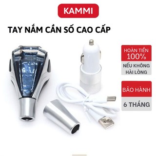 Tay nắm cần số ô tô, cần số có led sạc pin dùng cho các loại xe