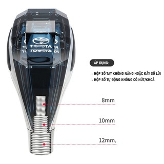 Cần số ô tô có led các loại logo, có thể sạc pin