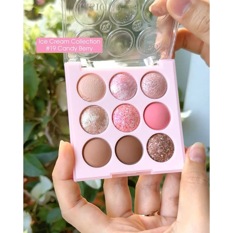 Bảng mắt sáp 9 ô nhà Dasique tông 19 Candy Berry. 1 bảng màu bao gồm các tông màu cam hồng trẻ trung năng động.