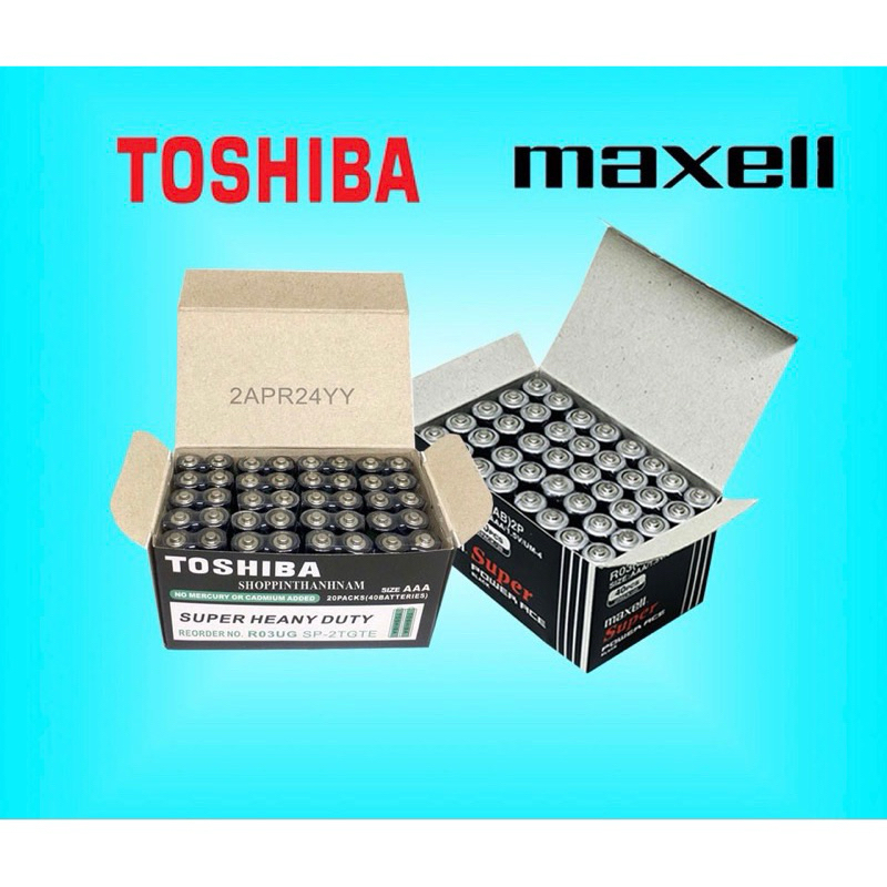 [Top Value] ( Hộp 40 viên ) Pin nhí AAA Toshiba or Maxell