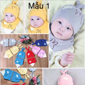 SET KHĂN + MŨ SIÊU ĐÁNG YÊU CHO BÉ (3 THÁNG - 4 TUỔI)