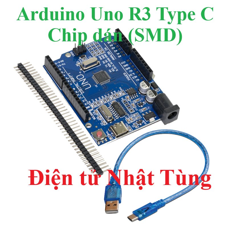 ARDUINO UNO R3 CHIP DÁN SMD CỔNG NẠP CODE TYPC C VI ĐIỀU KHIỂN HỌ ...