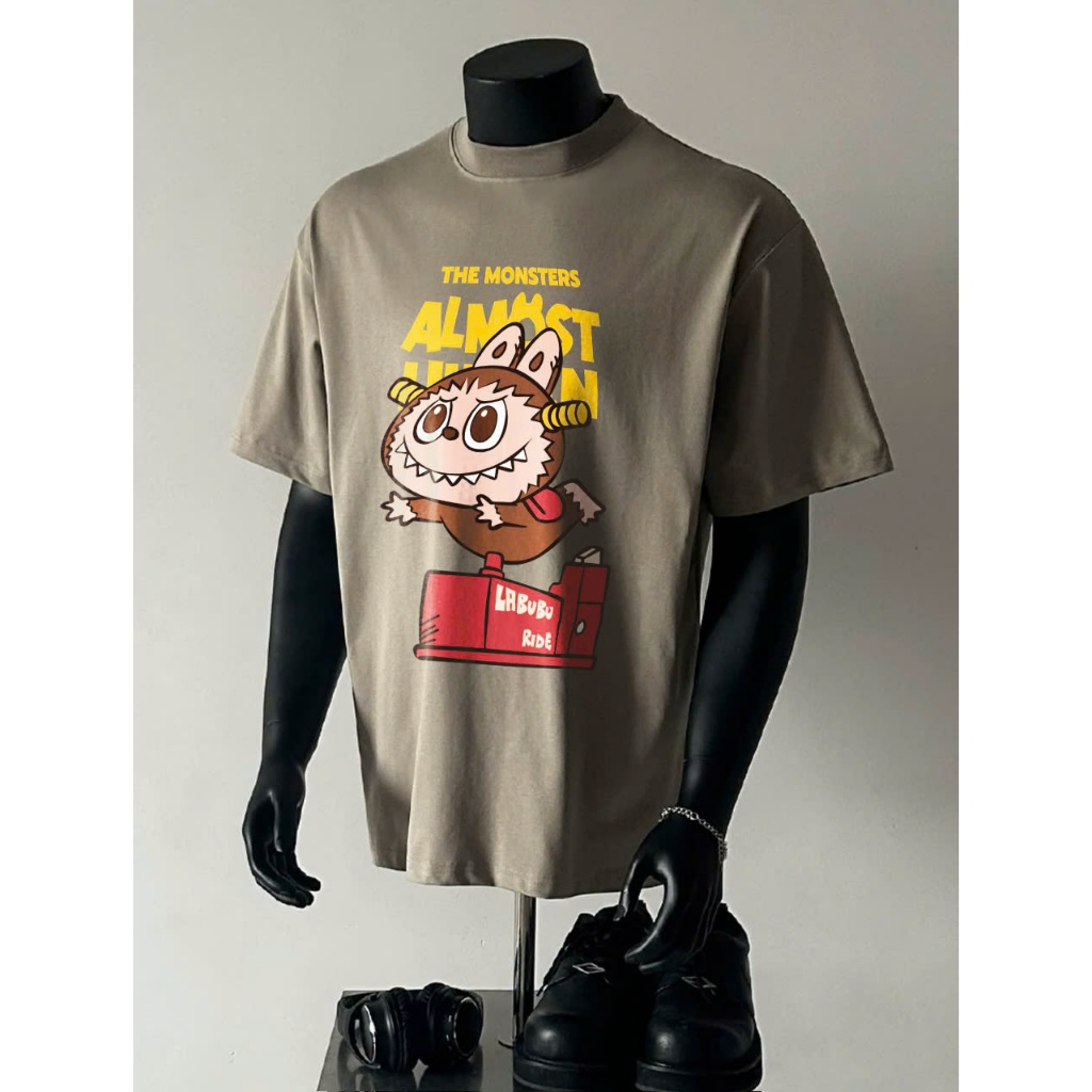 Áo thun Stee Cổ tròn LABUBU 12 Localbrand ICVCVNI Unisex Menwear Cotton