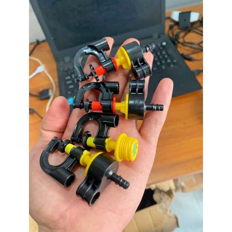 Béc Tưới G5 Cải tiến có BÙ ÁP Chống côn trùng, Bán kính to nhỏ, tùy chọn chân nối