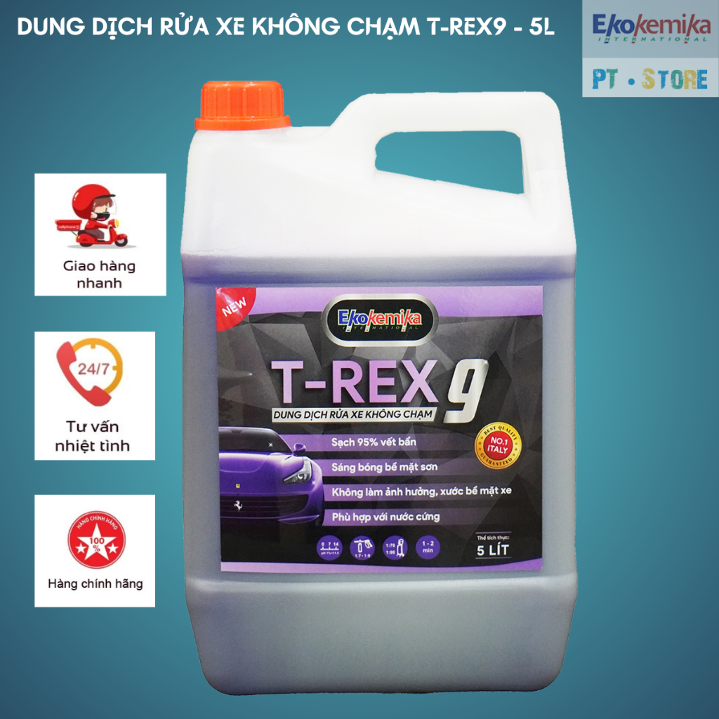 [EKOKEMIKA] DUNG DỊCH RỬA XE KHÔNG CHẠM T-REX9 [1L]