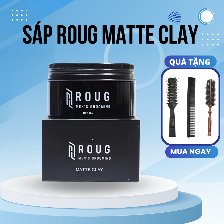 Sáp vuốt tóc Roug Matte Clay 90gr màu đen trắng chính hãng phiên bản ...