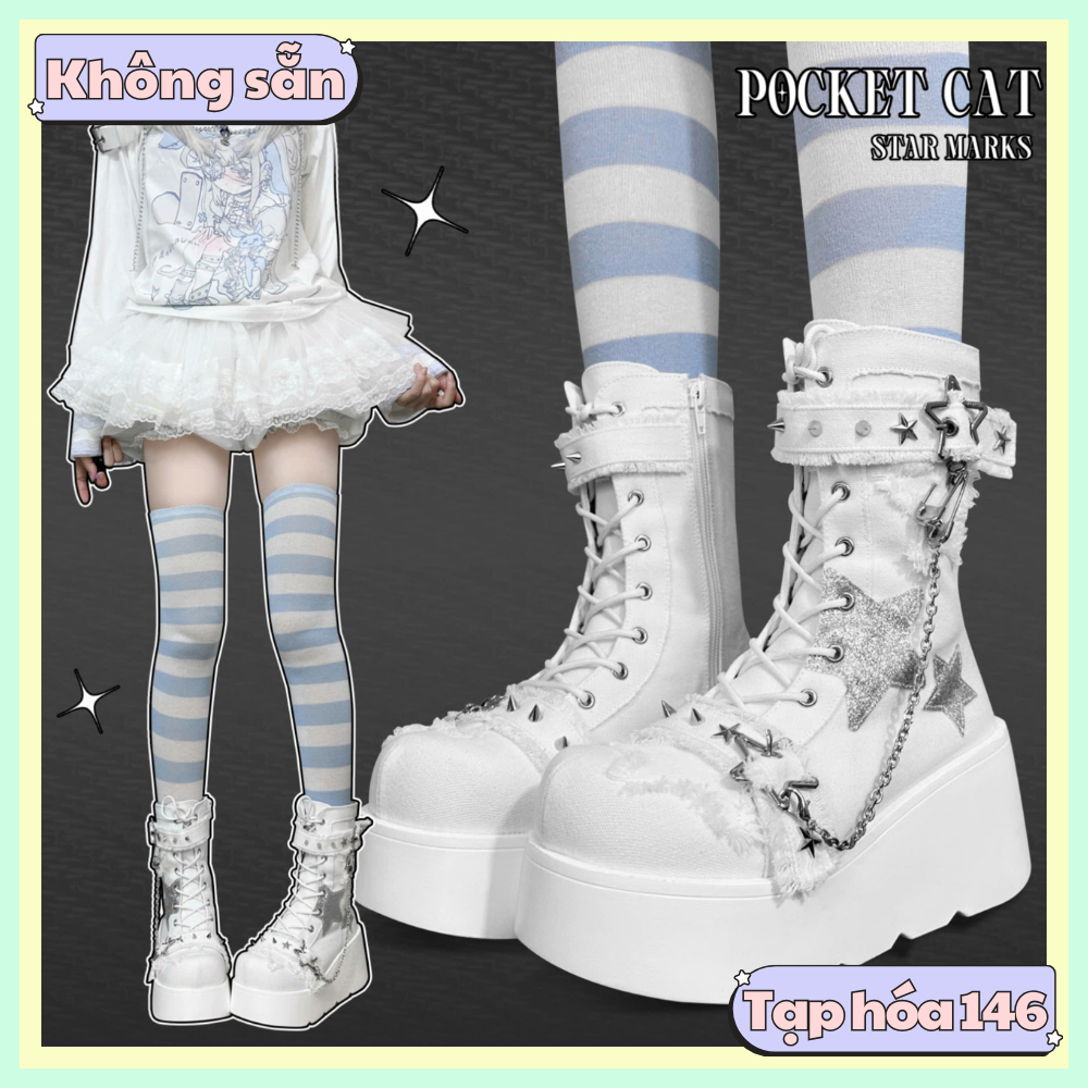 Giày nữ phong cách lolita gothic đế bằng