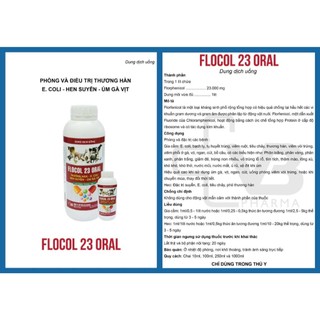 Thuốc thú y Flocol Vb của Pharma trị tiêu hóa, hô hấp cho heo gà vịt ngan gia súc gia cầm