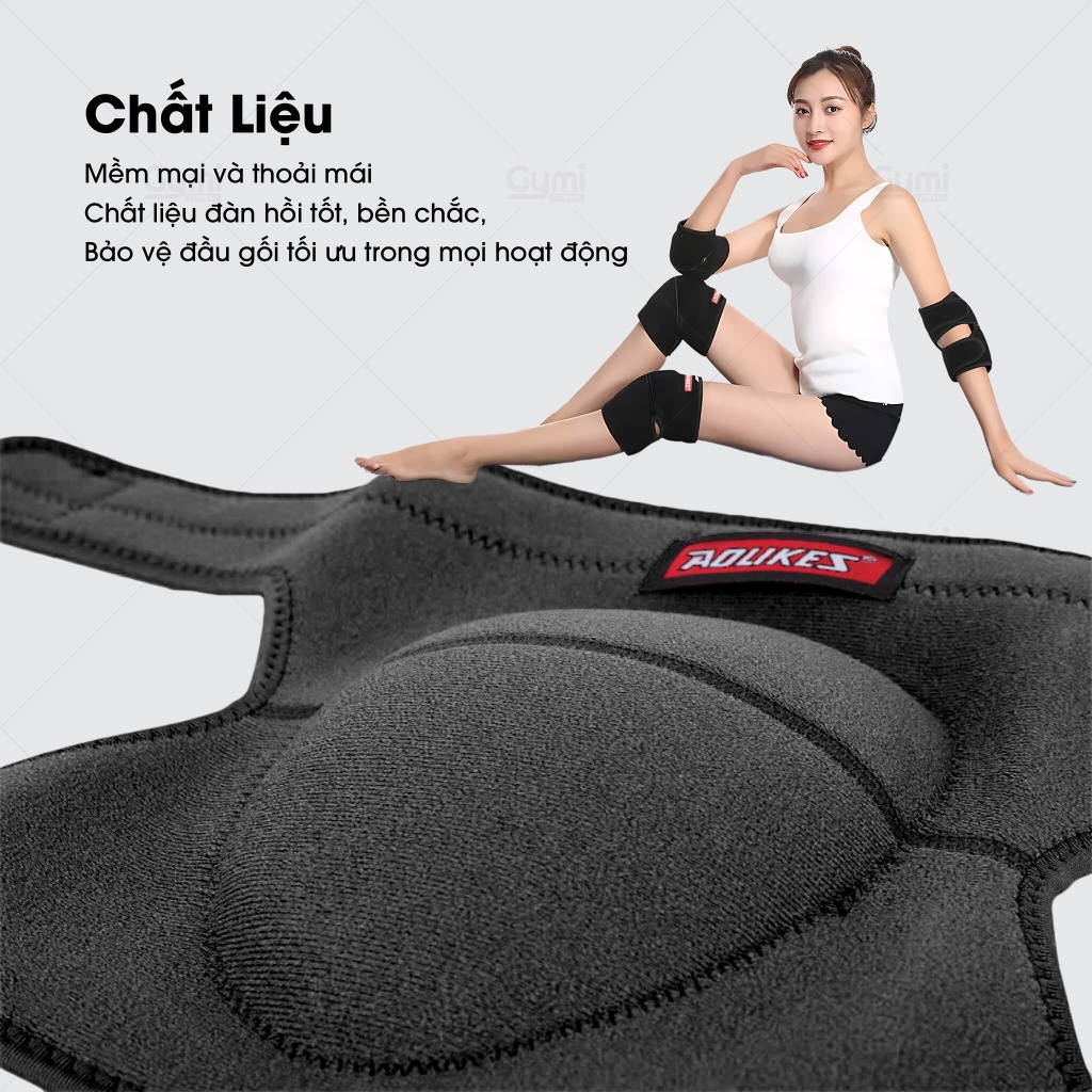 [1 Đôi] Bó Gối Aolikes A-0216 - Đai Dán Bảo Vệ Đầu Gối Chạy Bộ, Thể Thao - AL0216