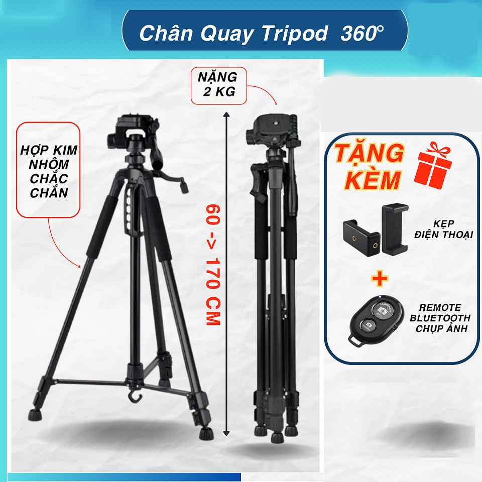 Chân Quay Máy Ảnh Điện Thoại Tripod 360° - Chân Quay Tripod Hỗ Trợ Quay ...
