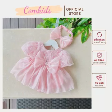 Váy Body Thêu Hoa Cho Bé Gái, Bodysuit, Đồ Liền Thân Dịp Thôi Nôi, Đầy Tháng, Hàng Thiết Kế