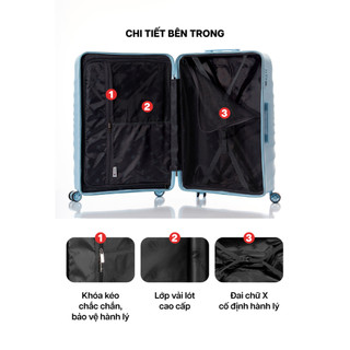 [💥ĐỘC QUYỀN] Vali Kéo MIAvn Larita JUDEN - Size 20/24/28, Nhựa PP Siêu Bền, Hạn Chế Va Đập, Khoá TSA, Bảo Hành Trọn Đời