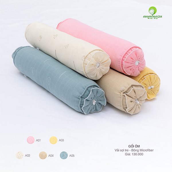 Gối Ôm Cho Bé Bông Microfiber Êm Ái Nhẹ Nhàng,Vải Sợi Tre An Toàn Lành Tính - Hàng Chính Hãng APK0017