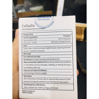 Celladix] Tinh chất cân bằng bã nhờn,mụn RX 131 Ampoule 20ml