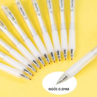 Bút Gel Bấm CLASSMATE Ngòi 0.5mm, Bút Gel Mực Xanh Đen Không Thấm Nước Cho Học Sinh Ghi Chép, Làm Bài