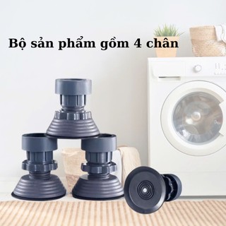 Bộ 4 Chân Chống Rung Máy Giặt, Tủ Lạnh - Đế Cao Su Chống Trượt, Tăng Giảm Chiều Cao Siêu Tiện Lợi