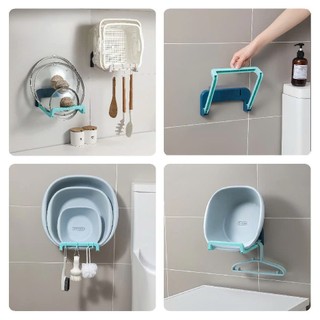 Giá Treo Thau Chậu Nhà Tắm Gắn Tường Đa Năng, Chịu Tải 5KG, Giá Để Đồ Tiện Lợi Có Thể Gấp Gọn