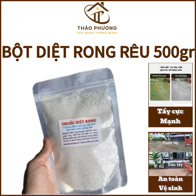 Bột Tẩy Rong Rêu Trên Nền Xi Măng, Sân Gạch, Tẩy Mốc Trần, Tường Nhà ...