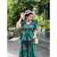 Set Đồ bộ trung niên cho mẹ,chất lua nhập cao cấp áo có cổ, quần ống rộng, quần giả váy ( MS29 )