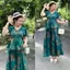 Set Đồ bộ trung niên cho mẹ,chất lua nhập cao cấp áo có cổ, quần ống rộng, quần giả váy ( MS29 )