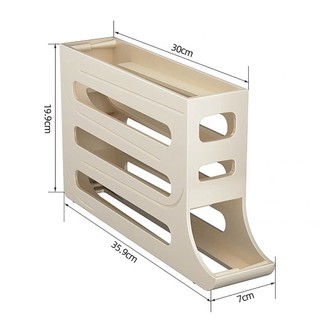 Khay Đựng Trứng Cuộn Tự Động Tiết Kiệm Không Gian Cho Tủ Lạnh , Khay trứng hộp đựng để trứng 2 4 tầng tự lăn