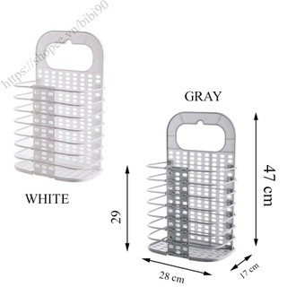 Giỏ đựng quần áo việt nam trước khi giặt treo tường gấp gọn tiện lợi tặng kém móc dán