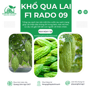 Hạt Giống Khổ Qua Lai F1 RADO 09 (Gói 2g~10 Hạt) Rạng Đông, Trái Ngắn, Cây Chịu Nhiệt Tốt, Quanh Năm