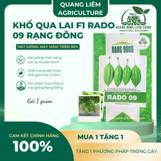 Hạt Giống Khổ Qua Lai F1 RADO 09 (Gói 2g~10 Hạt) Rạng Đông, Trái Ngắn, Cây Chịu Nhiệt Tốt, Quanh Năm