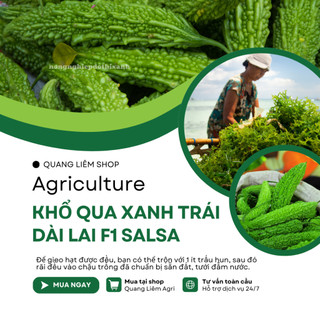 Hạt Giống Khổ Qua Xanh Trái Dài Salsa RADO (Gói 5 Hạt) Rạng Đông, Trồng Quanh Năm, Trái Sai
