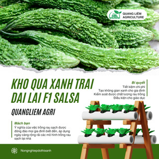 Hạt Giống Khổ Qua Xanh Trái Dài Salsa RADO (Gói 5 Hạt) Rạng Đông, Trồng Quanh Năm, Trái Sai