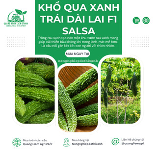 Hạt Giống Khổ Qua Xanh Trái Dài Salsa RADO (Gói 5 Hạt) Rạng Đông, Trồng Quanh Năm, Trái Sai