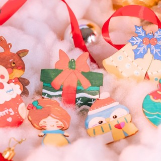 SET 10 Hình Gỗ Tô Màu Trang Trí Giáng Sinh 2025 - Hình Gỗ Trang Trí Cây Thông Noel - Quà Giáng Sinh