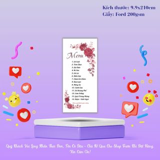 Menu Thực Đơn Đám Cưới, Menu Tiệc
