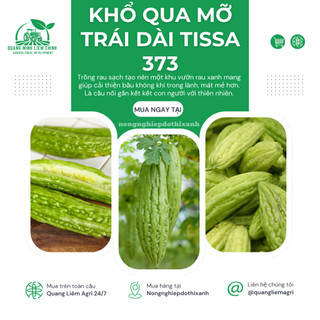 Hạt giống Khổ Qua Mỡ Trái Dài Rado 373 (2gram~10 hạt) chịu nhiệt tốt, trồng quanh năm, năng suất cao