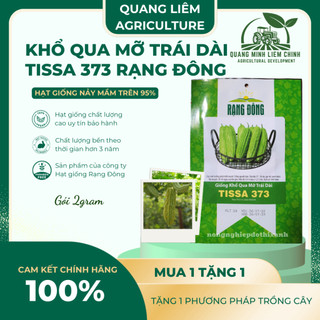 Hạt giống Khổ Qua Mỡ Trái Dài Rado 373 (2gram~10 hạt) chịu nhiệt tốt, trồng quanh năm, năng suất cao