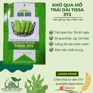 Hạt giống Khổ Qua Mỡ Trái Dài Rado 373 (2gram~10 hạt) chịu nhiệt tốt, trồng quanh năm, năng suất cao