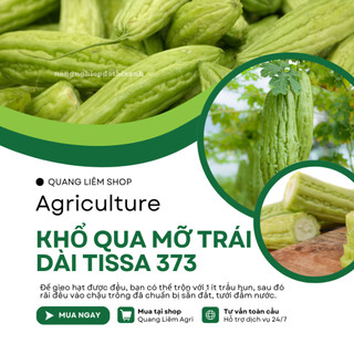 Hạt giống Khổ Qua Mỡ Trái Dài Rado 373 (2gram~10 hạt) chịu nhiệt tốt, trồng quanh năm, năng suất cao
