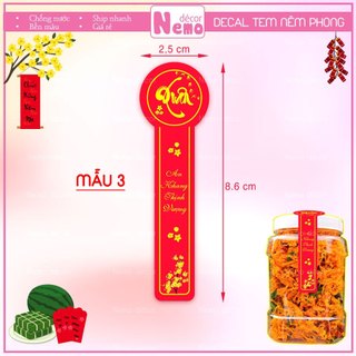 Tem Tết, Tem Dán Niêm Phong Tết, Xuân An Khang Thịnh Vượng, Tem Dán Chúc Mừng Năm Mới, Nhãn Dán Tươi Sáng, Chống Nước.