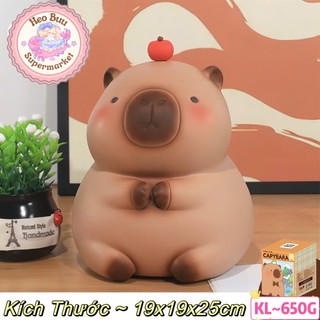 Lợn Đất , Heo Đất ,Ống Heo tiết kiệm hình Capybara chất liệu Nhựa Vinyl cao cấp chống rơi vỡ va đập
