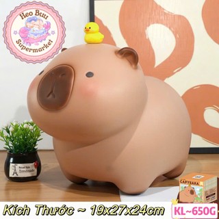 Lợn Đất , Heo Đất ,Ống Heo tiết kiệm hình Capybara chất liệu Nhựa Vinyl cao cấp chống rơi vỡ va đập